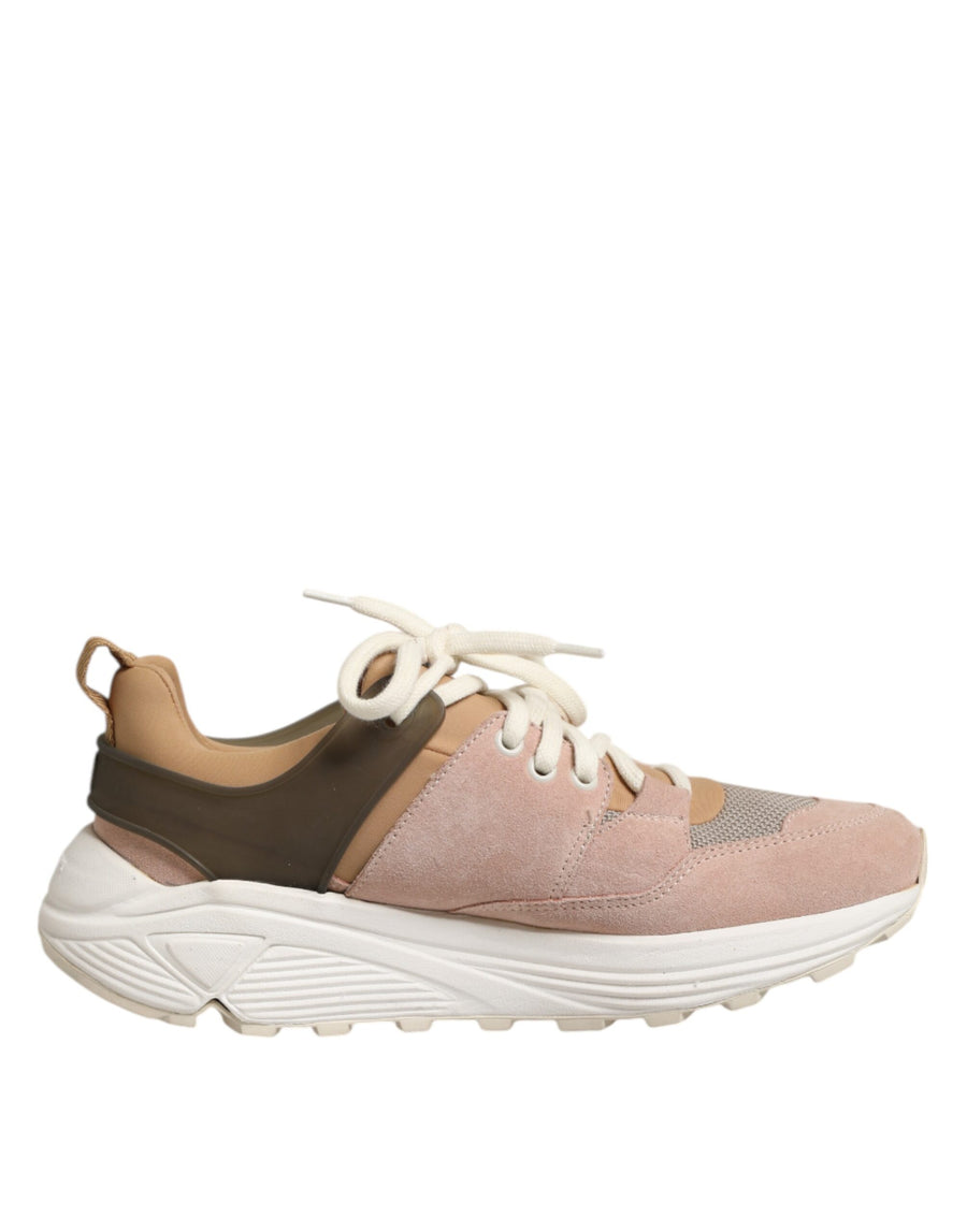 Multicolor Suede Low Top Women Sneakers Shoes