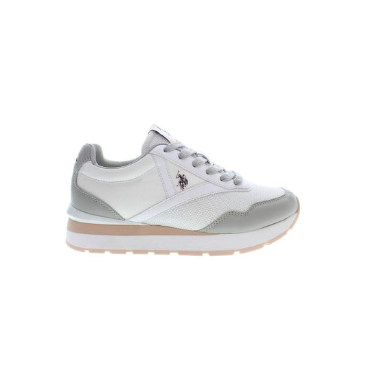 White Polyester Sneaker