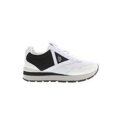 White Polyester Sneaker