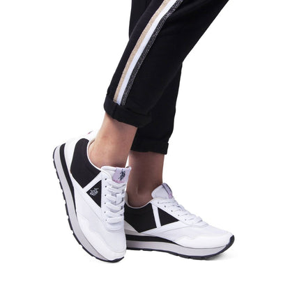 White Polyester Sneaker