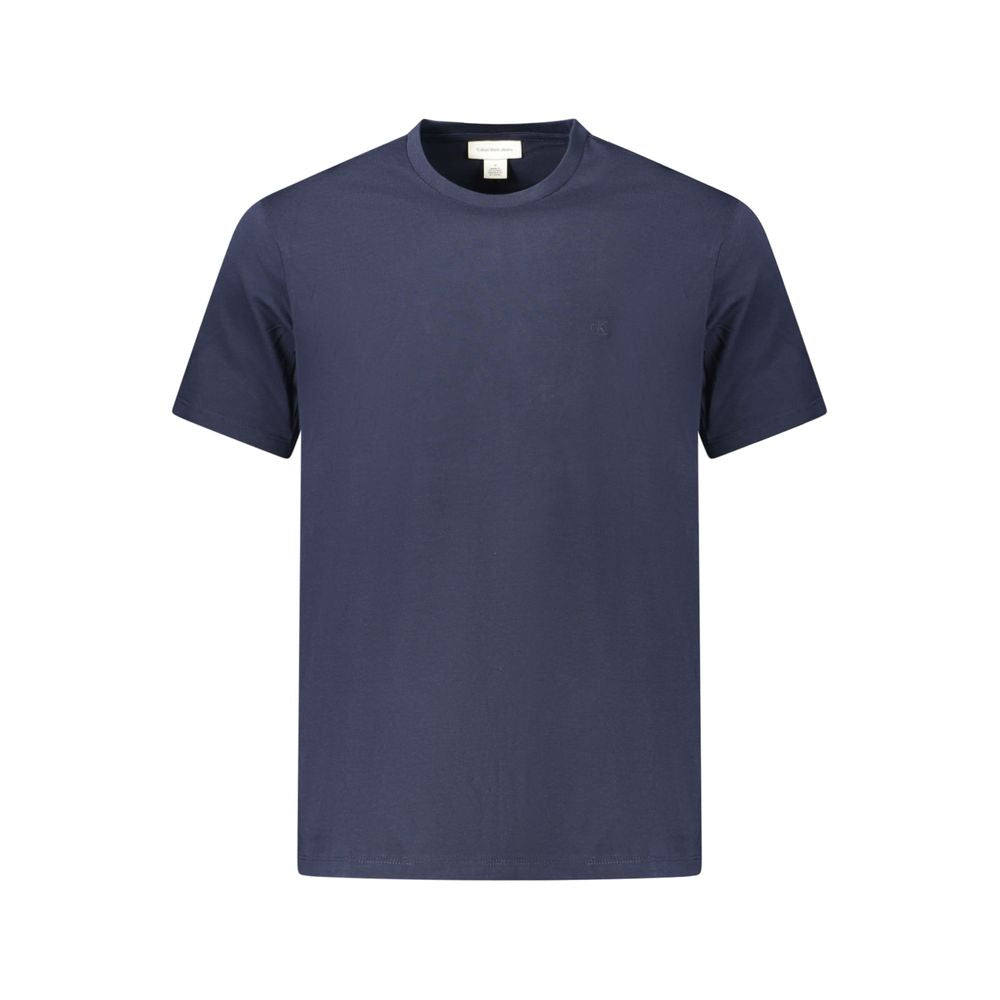Blue Cotton Men T-Shirt