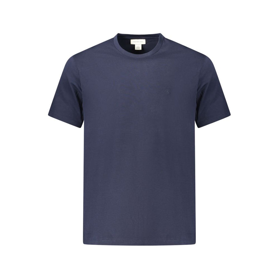 Blue Cotton Men T-Shirt