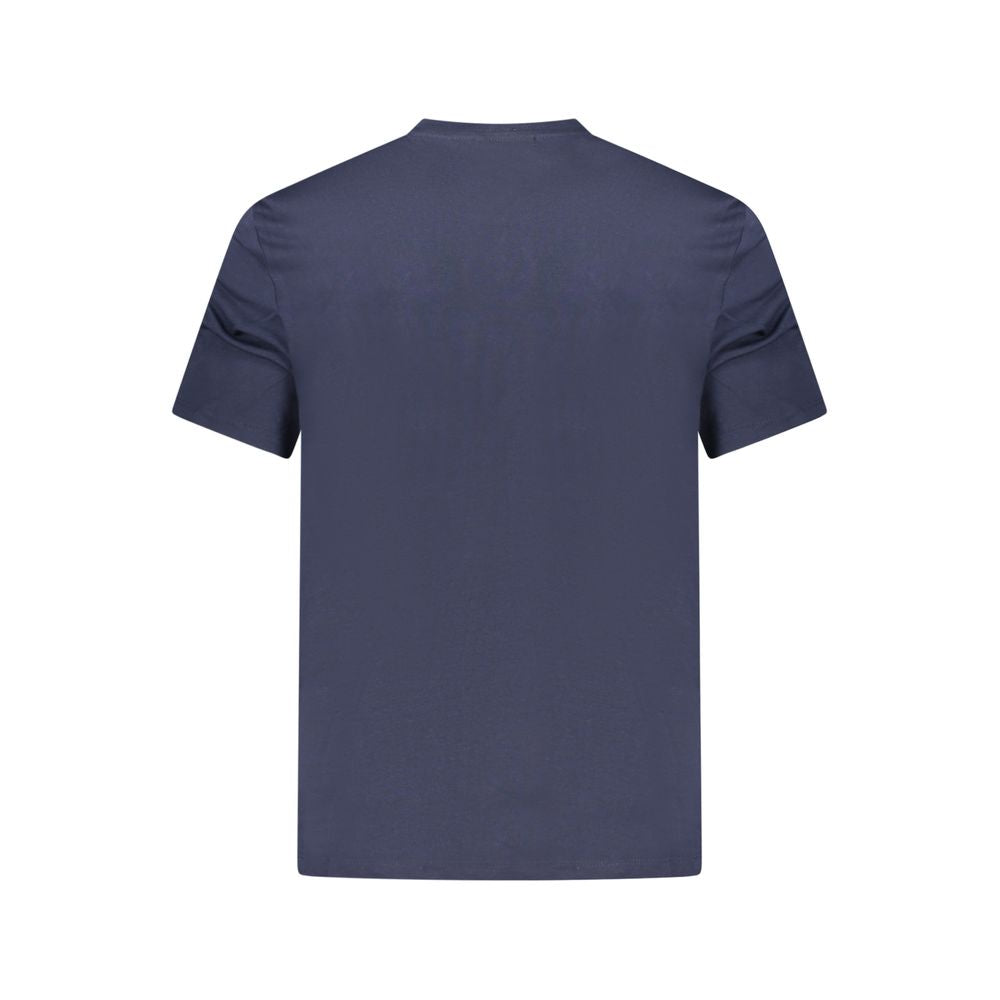 Blue Cotton Men T-Shirt