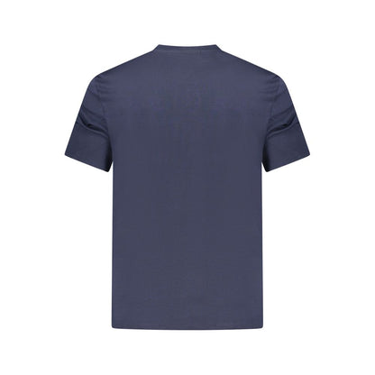 Blue Cotton Men T-Shirt