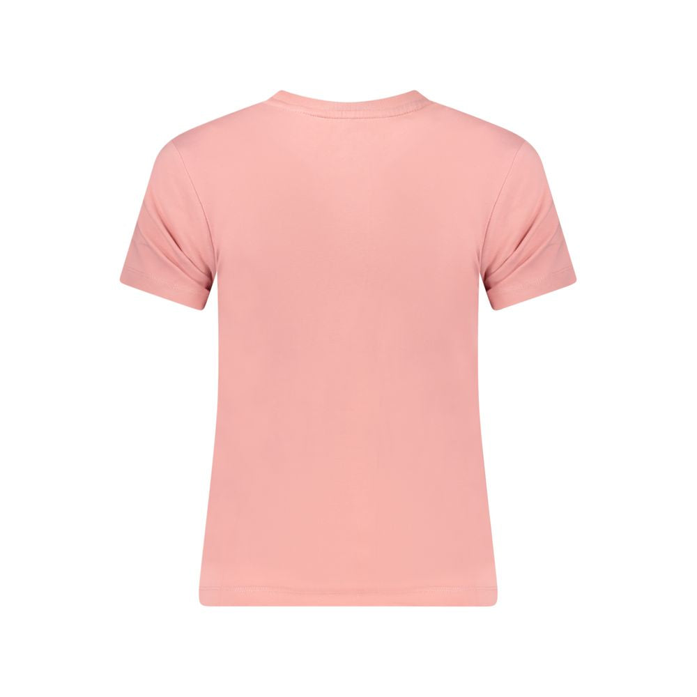 Pink Cotton Women T-Shirt