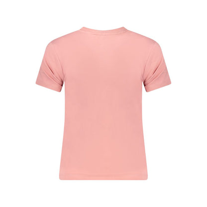 Pink Cotton Women T-Shirt