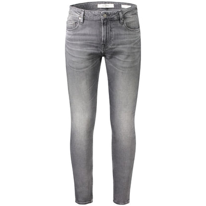 Gray Cotton Men Jeans