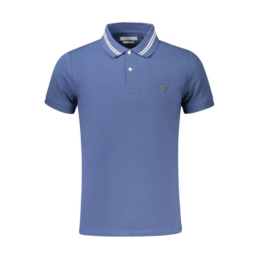 Blue Cotton Polo Shirt