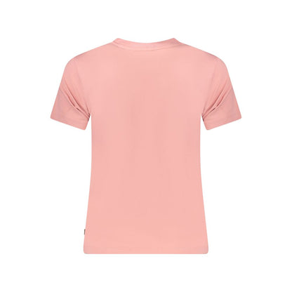 Pink Cotton Women T-Shirt