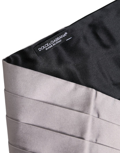 Gray Men 100% Silk Belt Wide Waist Cummerbund