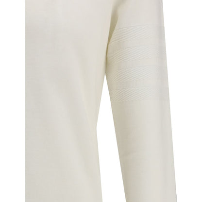 White Fleece Wool Sweatshirt