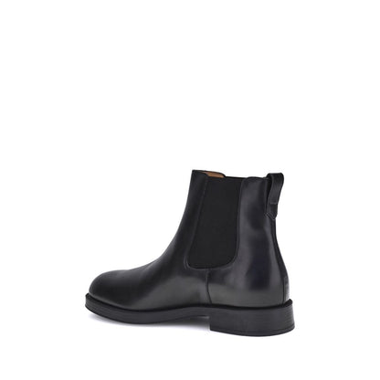 Black Calf Leather Bos Taurus Chelsea Boots