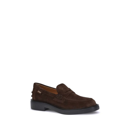 Brown Rubber Slip-On Loafers
