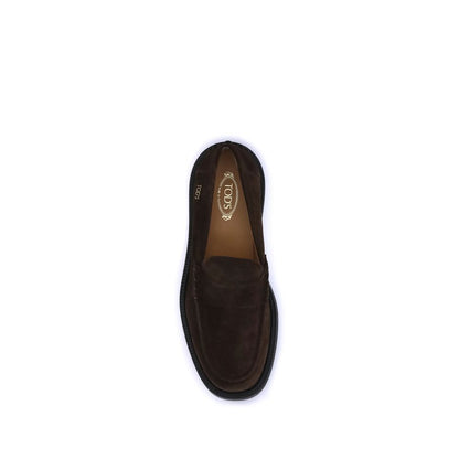 Brown Rubber Slip-On Loafers