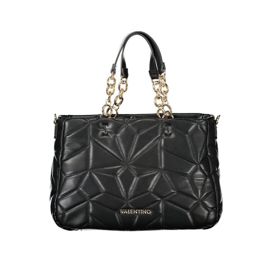 Black Polyethylene Women Handbag