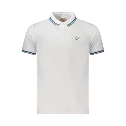 White Cotton Men Polo Shirt