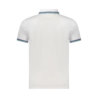 White Cotton Men Polo Shirt