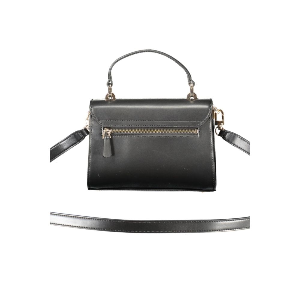 Black Polyethylene Women Handbag