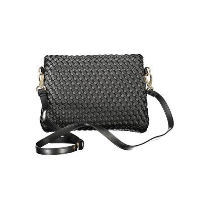 Black Polyethylene Women Handbag