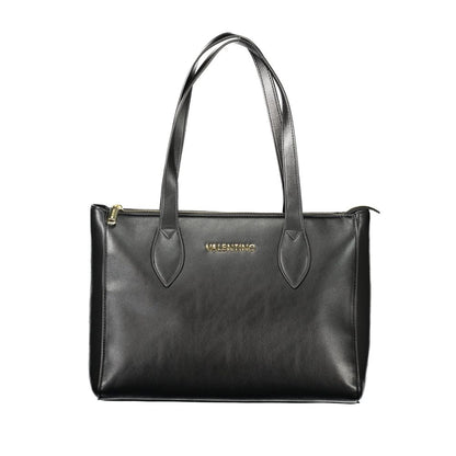 Black Polyethylene Women Handbag