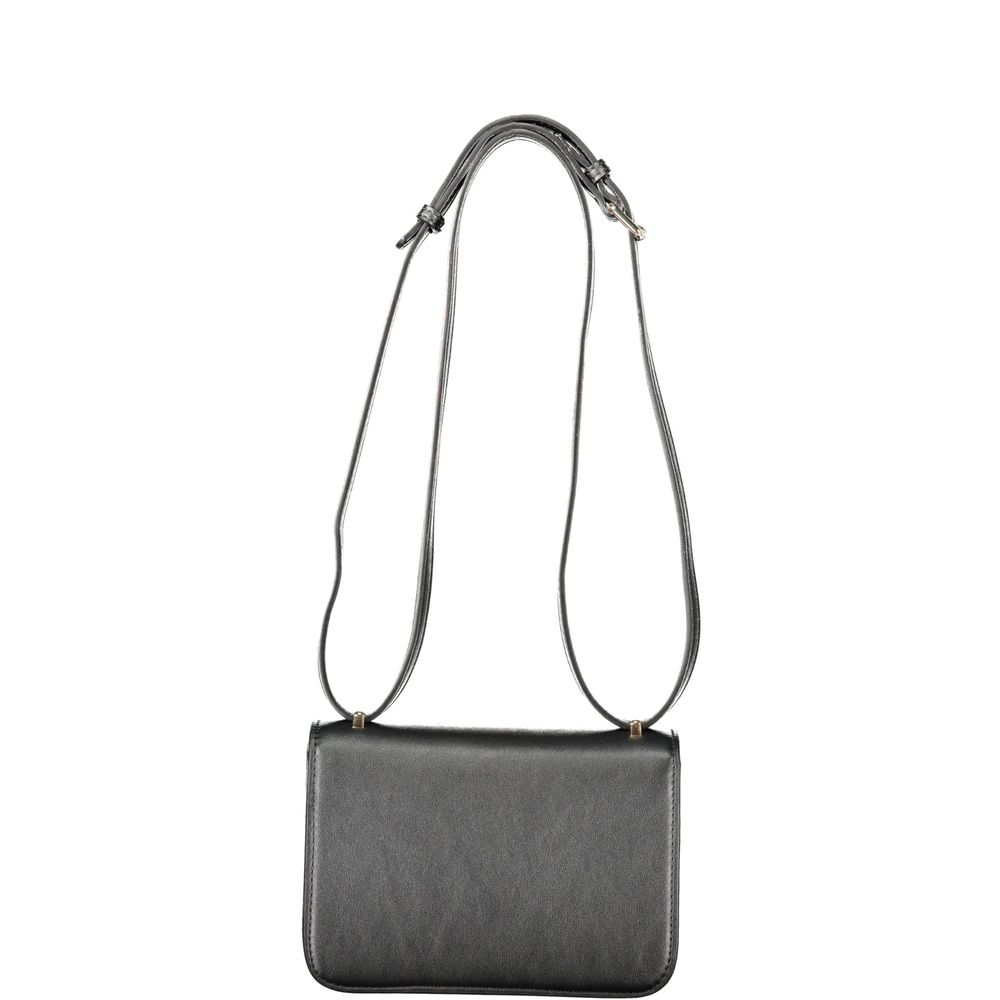 Black Polyethylene Women Handbag