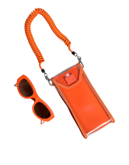 Orange Reborn To Live Oval Frame Logo Eyewear Sunglasses