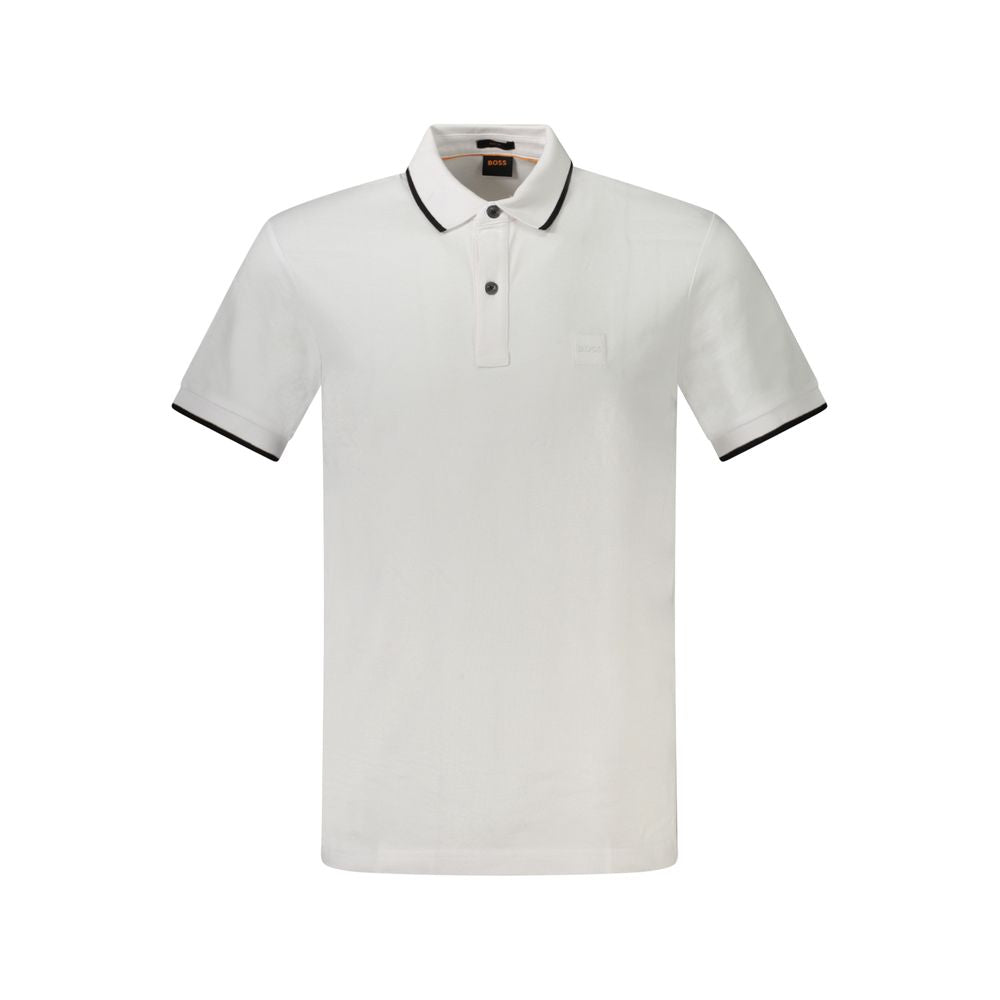 White Cotton Men's Polo Shirt