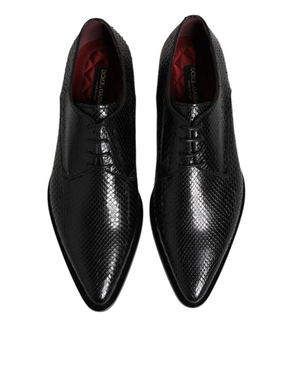 Black Leather Lace Up Dress Men Derby Shoes