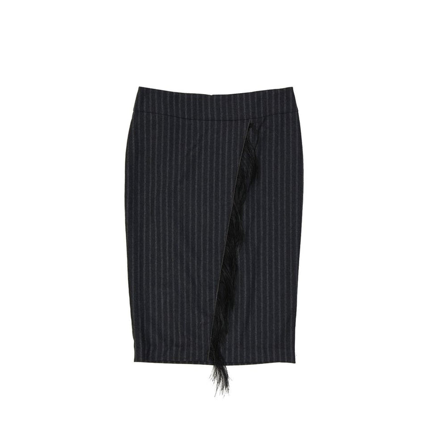 Wool Striped Skirt