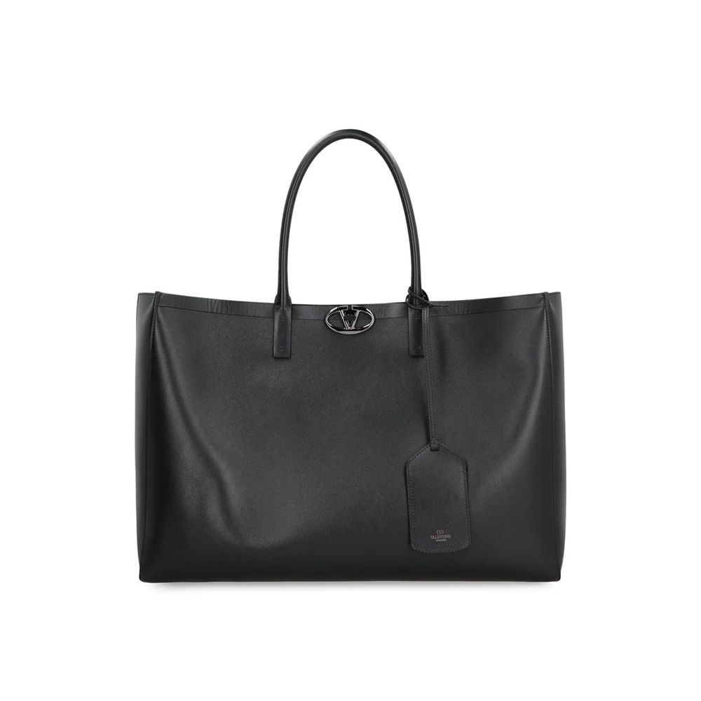 Black Calfskin Tote Bag