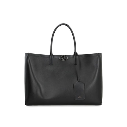 Black Calfskin Tote Bag