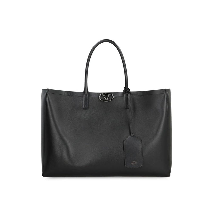 Black Calfskin Tote Bag