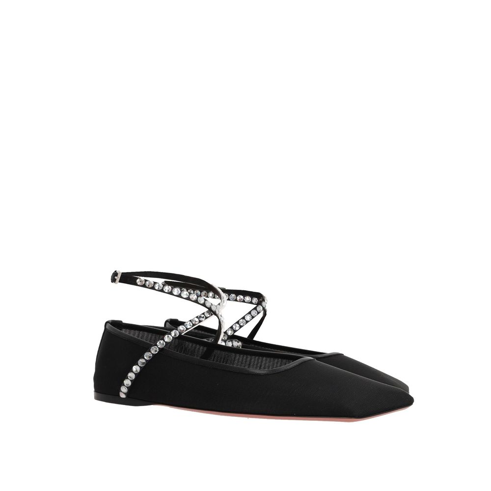 Black Fabric Ballet Flats