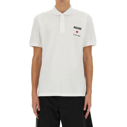 White Cotton Polo Shirt