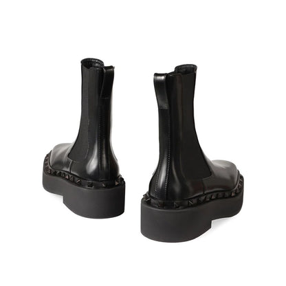 Black Calfskin Chelsea Boots