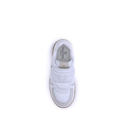 White Calf Leather Bos Taurus Athletic Sneakers