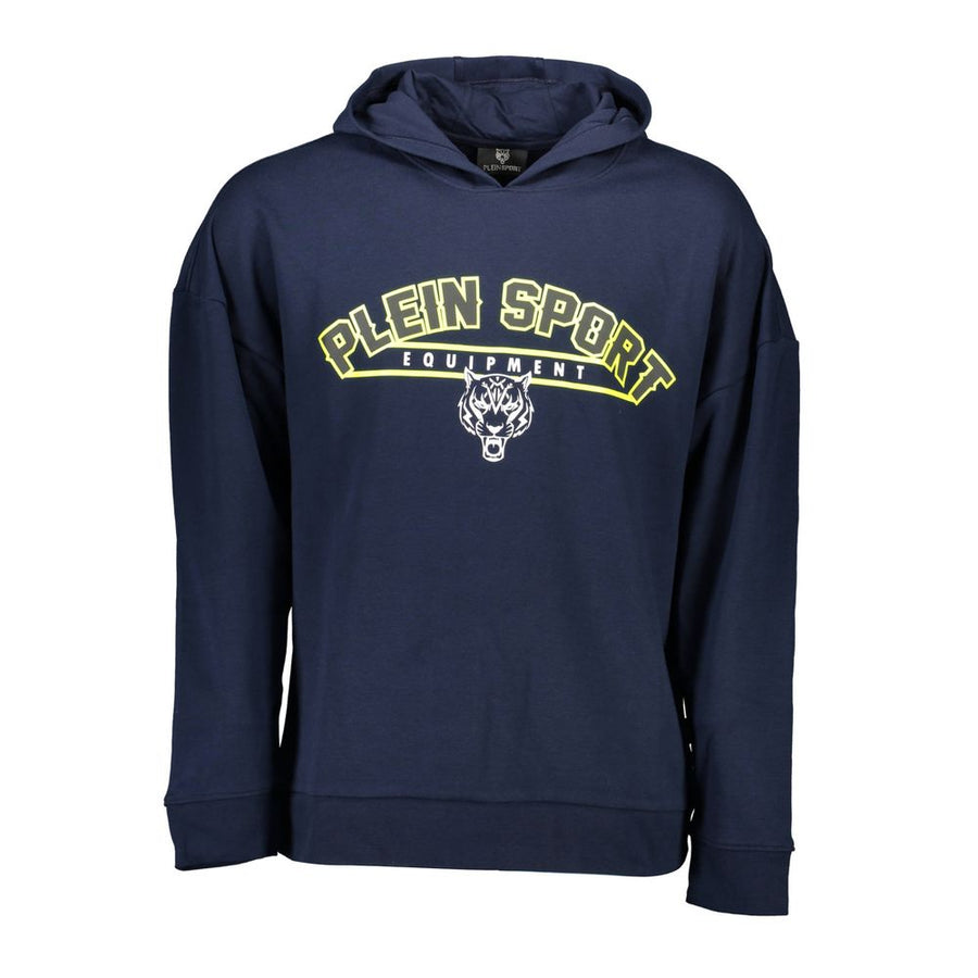 Blue Cotton Men Sweater