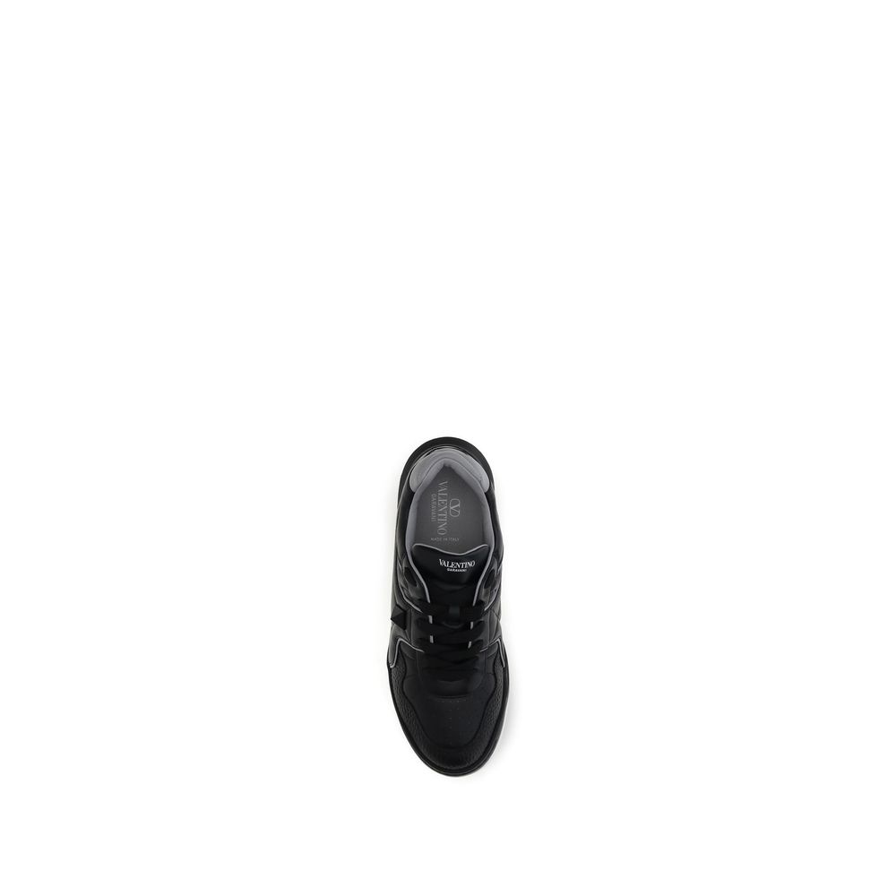 Black Calf Leather Bos Taurus Low Top Sneakers