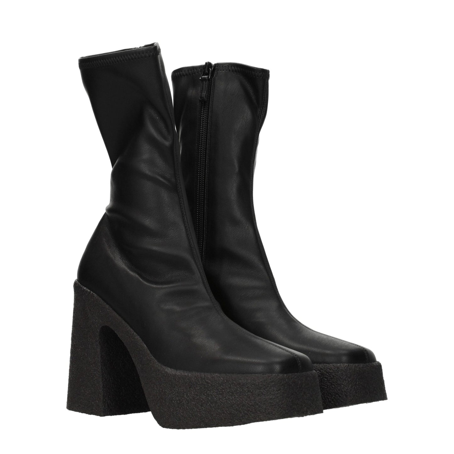 Black Leather Ankle Boots