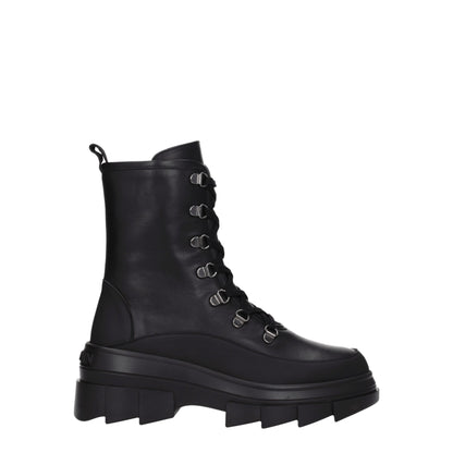 Black Leather Ankle Boots