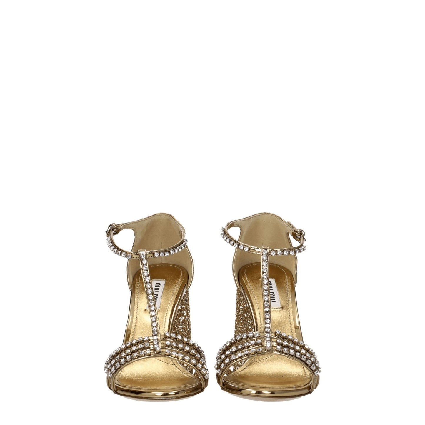 Gold Plastic Platform Sandals