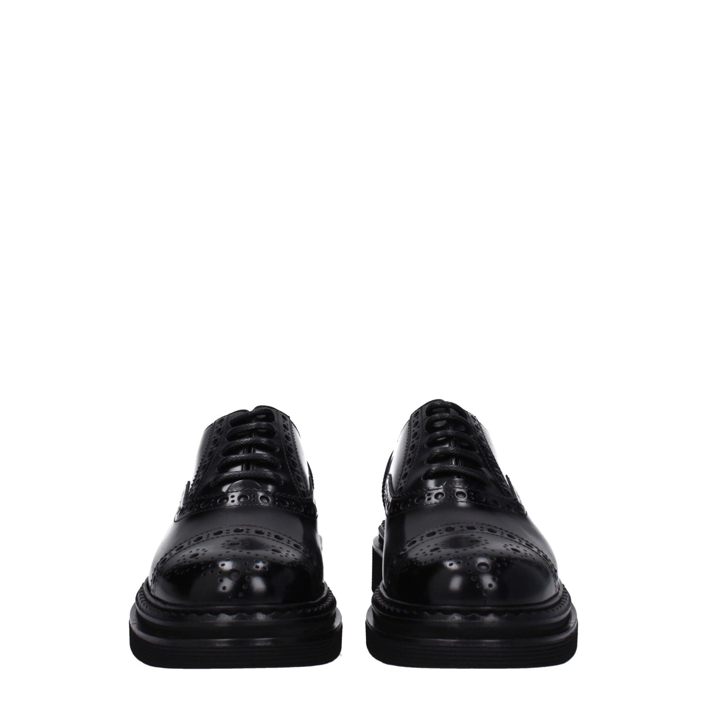 Black Leather Oxfords And Derbies