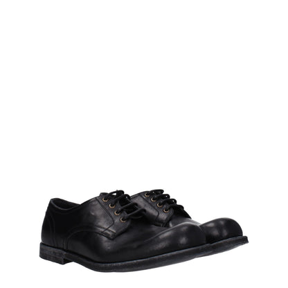 Black Leather Oxfords And Derbies