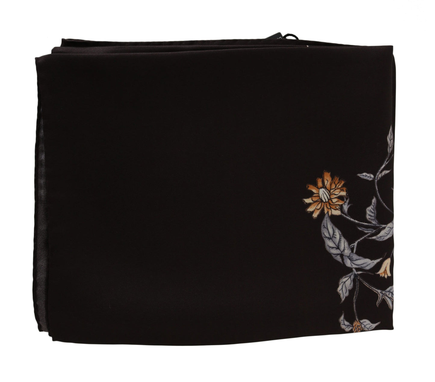 Brown 100% Silk Bird Print Wrap 80cm X 102cm RRP Scarf