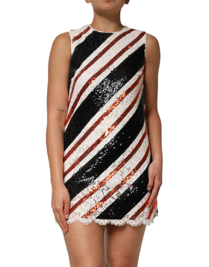 Multicolor Sequin Embellished Shift Dress