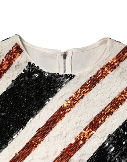 Multicolor Sequin Embellished Shift Dress