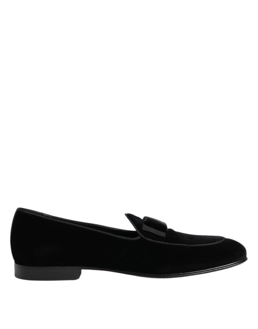 Black Velvet Loafers Formal Men Dress Shoes