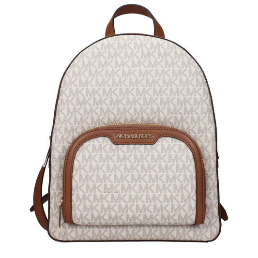 Beige Fabric Backpack