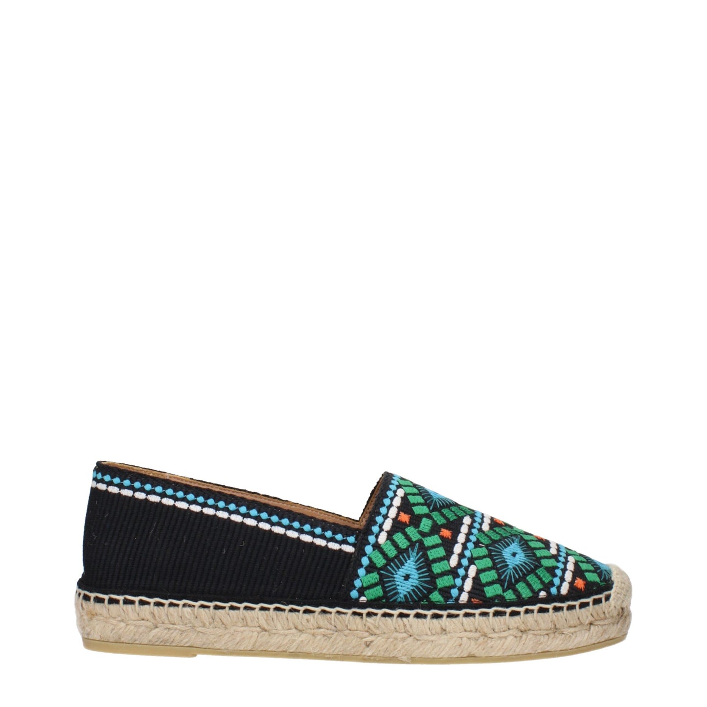 Black Fabric Espadrilles