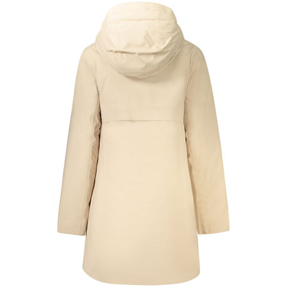 Beige Polyester Jackets & Coat